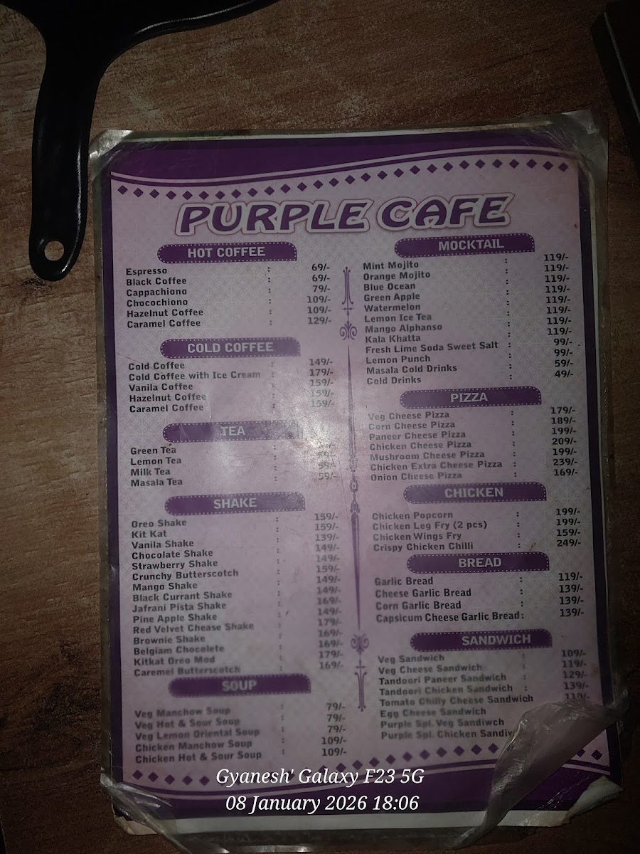 Menu - Purple Cafe photo 5