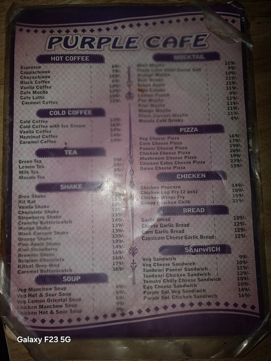 Menu - Purple Cafe photo 8
